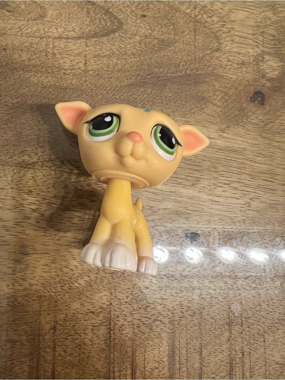 Littlest Pet Shop Greyhound Whippet Dog LPS #875 Puppy Pet Green Teardrop Eyes
